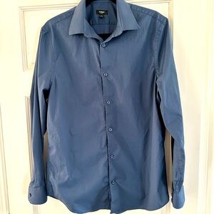 Men's Express Blue Dress Shirt - medium